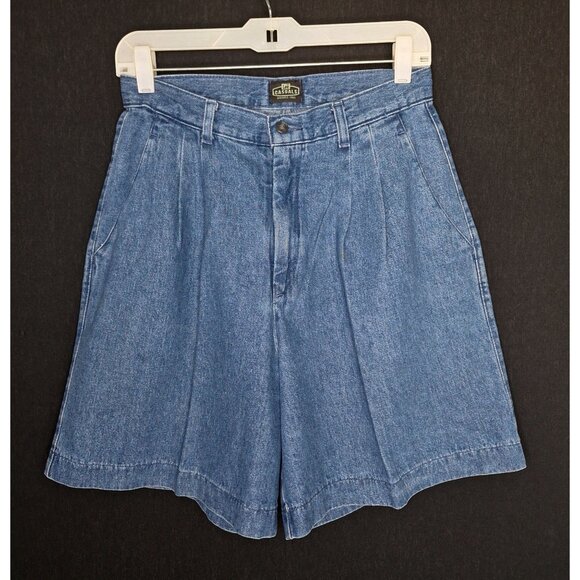 Vintage 90s Lee High Waisted Pleated Denim Shorts Size S Relaxed Fit Y2K Mom Sho - Picture 8 of 8
